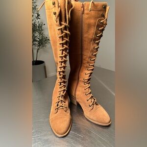 Boots lace-up boots. Size 8 .